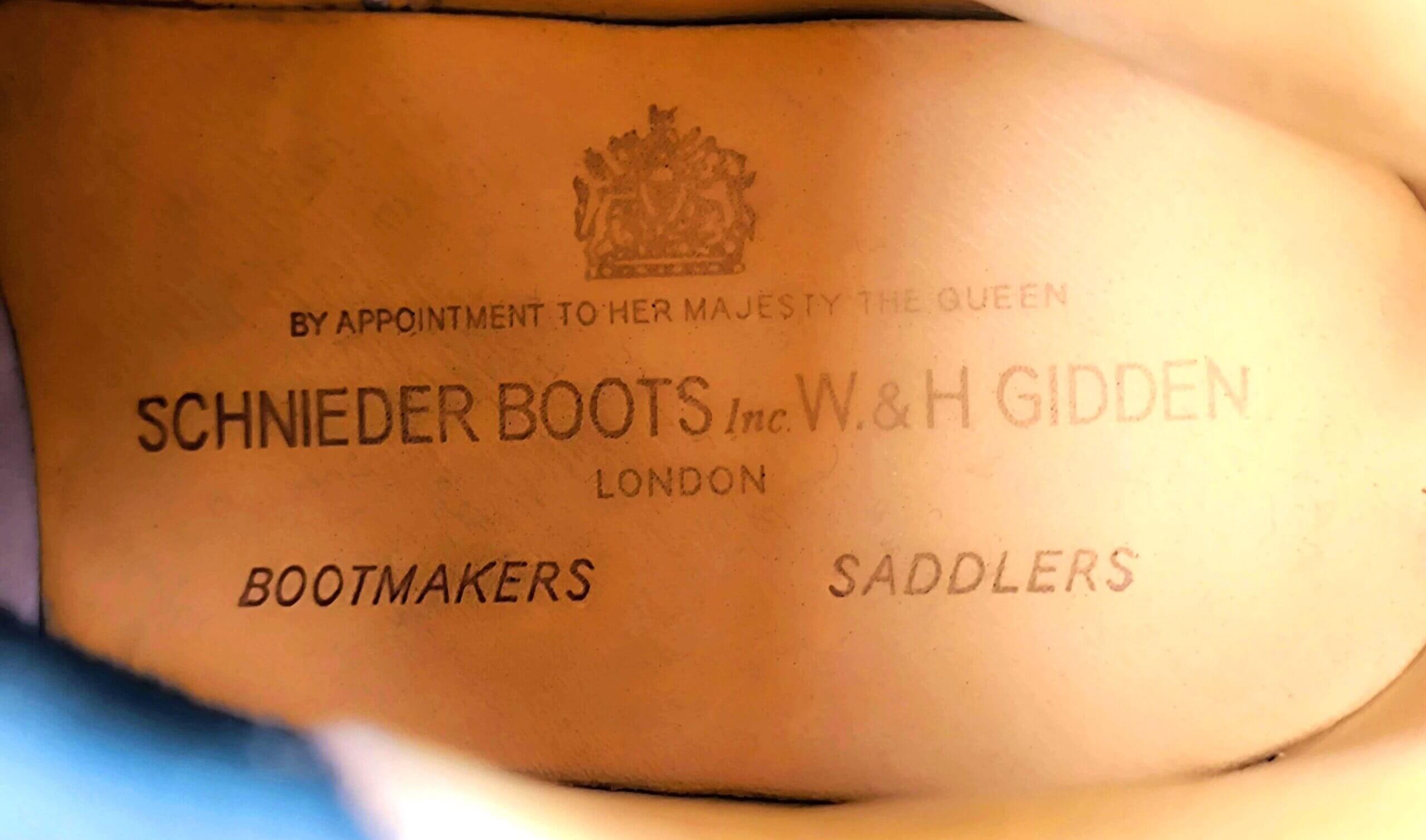 シュナイダーブーツ インソール ロイヤルワラント
