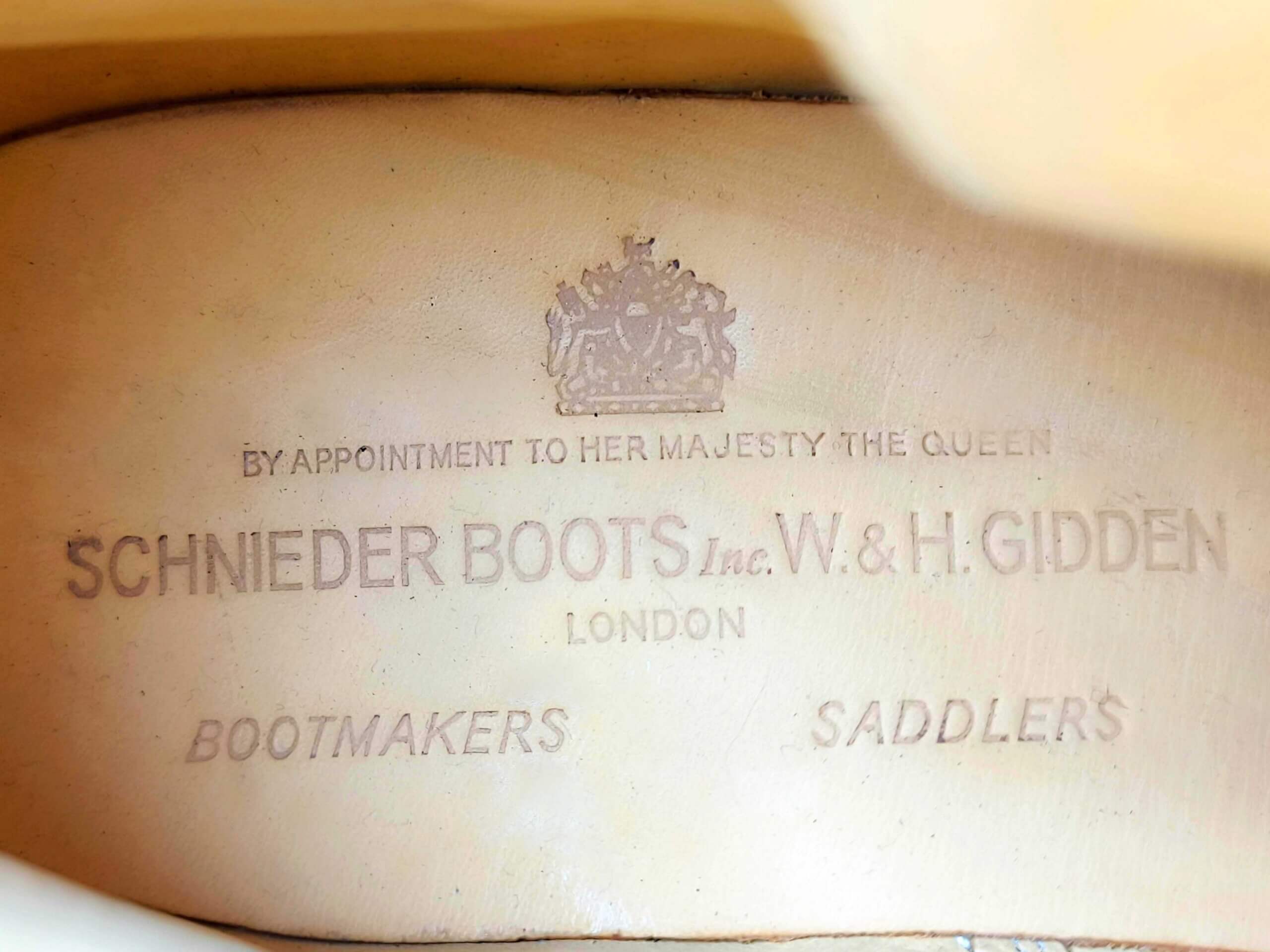 シュナイダーブーツ インソール ロイヤルワラント